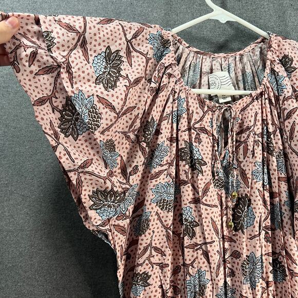 Destination 365 Short-Sleeve Midi Dress RoseFloral Petite X-Small - Picture 10 of 13